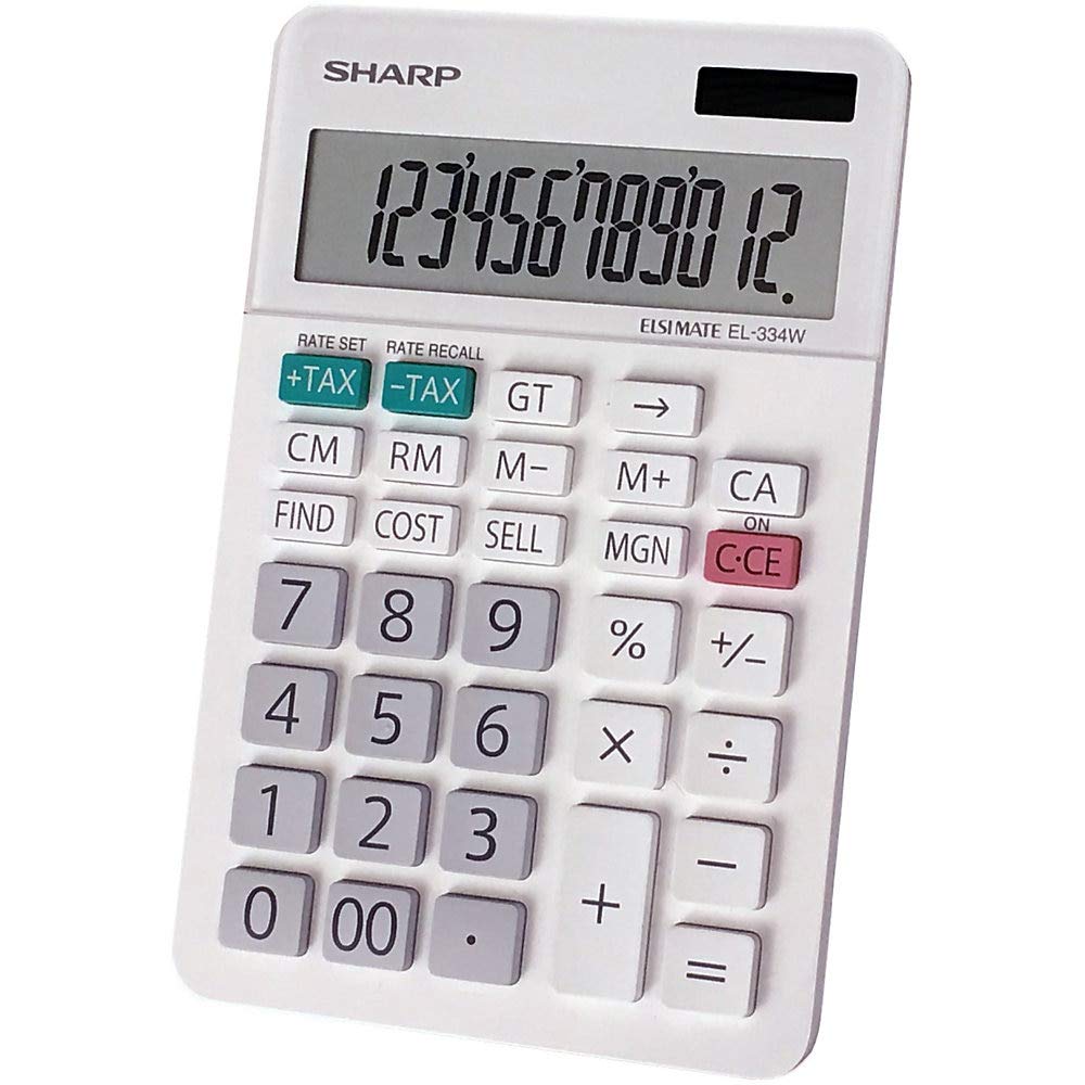 Sharp EL-334WB Business Calculator, White 4.0