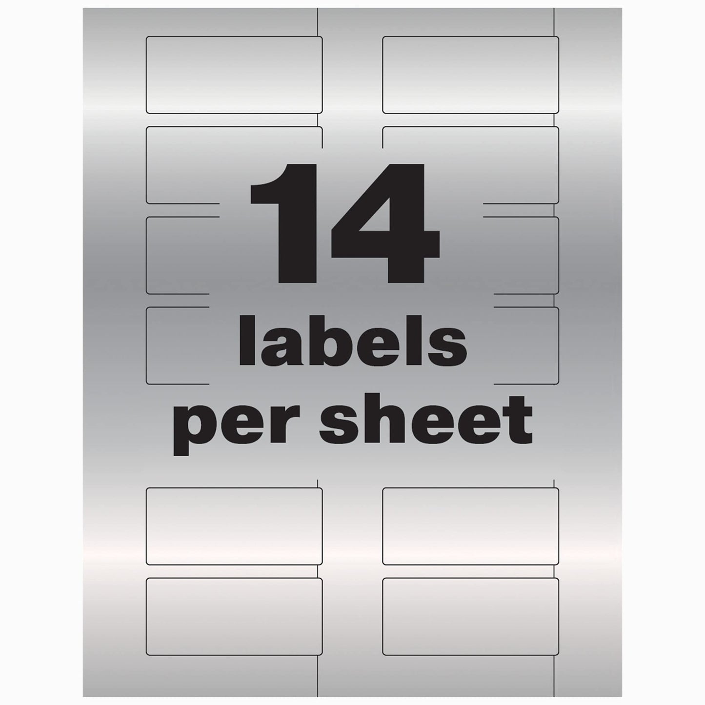 Avery Metallic Asset Tag Labels, 1-1/4 x 2-3/4", Laser Printable Tags, 112 Waterproof Labels (61528)
