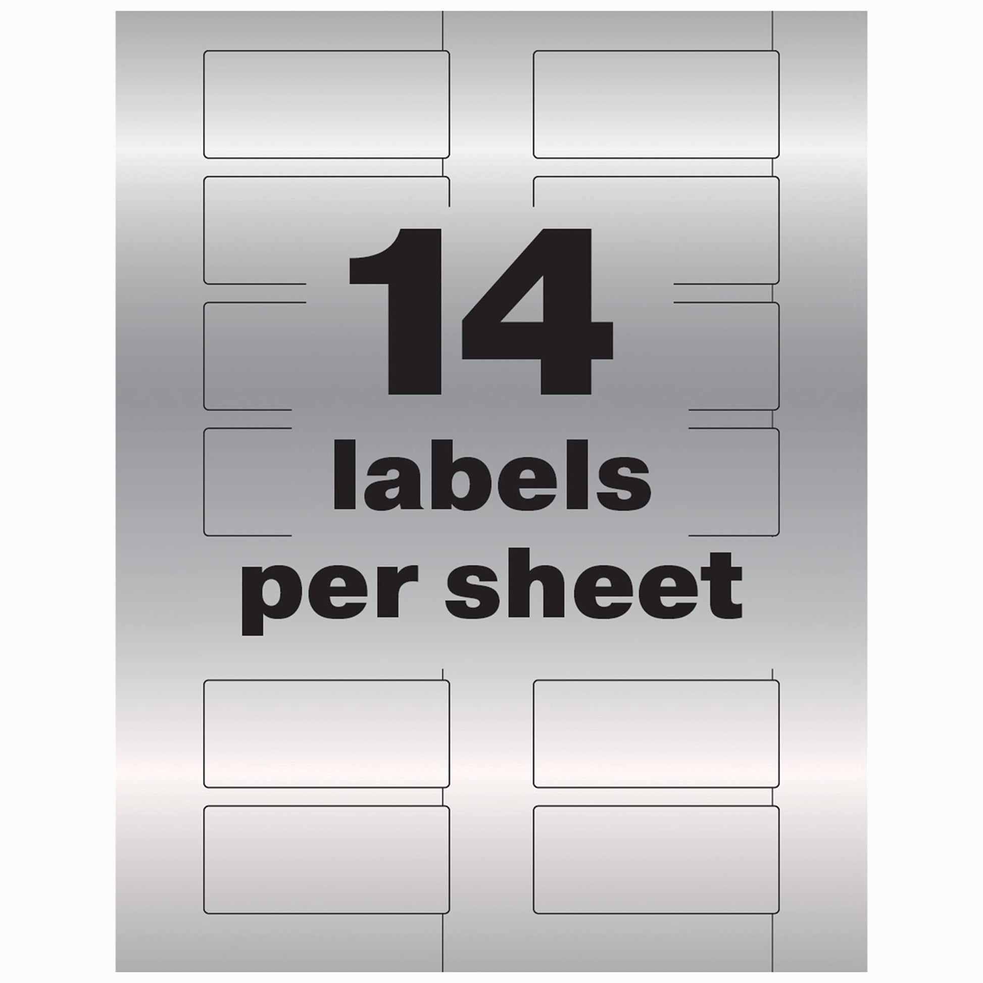 Avery Metallic Asset Tag Labels, 1-1/4 x 2-3/4", Laser Printable Tags, 112 Waterproof Labels (61528)