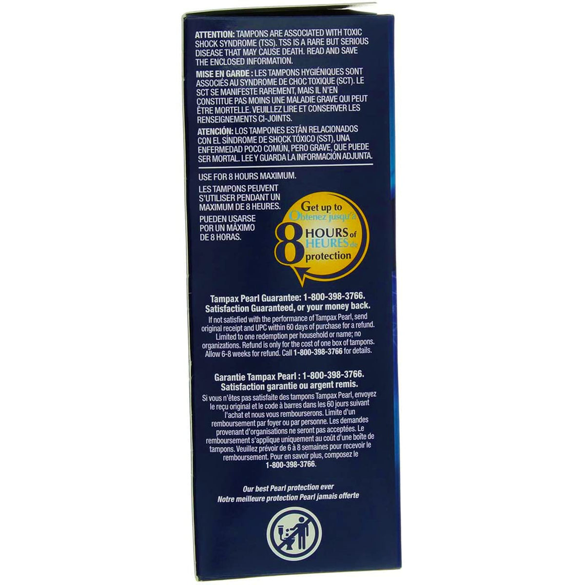 TAMPAX Pearls Plastic Regular 18CT (Pack of 8)
