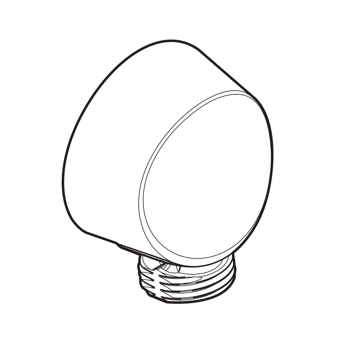Moen Round Wrought Iron Drop Ell Handheld Shower Wall Connector, A725WR