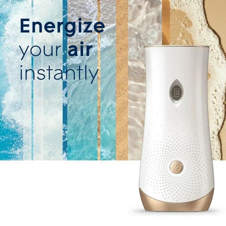 Glade, Automatic Spray Air Freshener 1 Holder + 3 Refills - Aqua Wves - 18.6 Ounce