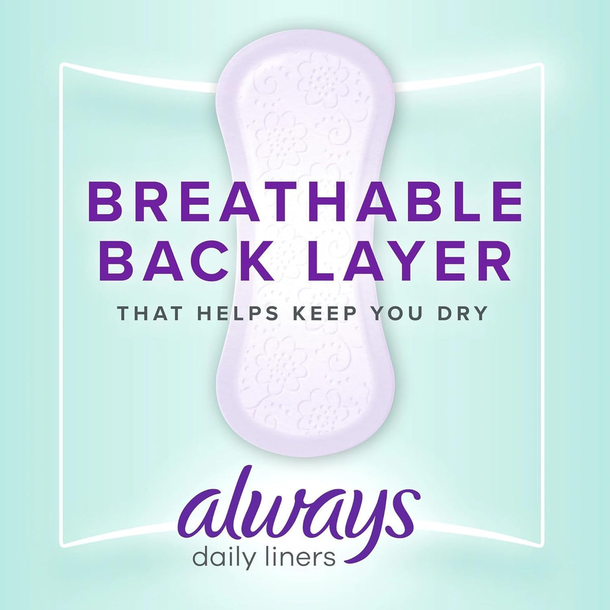 Always Pure Cotton Thin Daily Liners 200 Count (Pack of 2)
