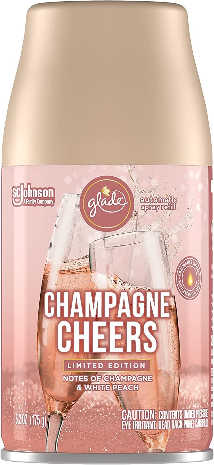 Glade Automatic Spray, Refill, Champagne Cheers, Large, 6.2 Oz (6 Pack) White 1