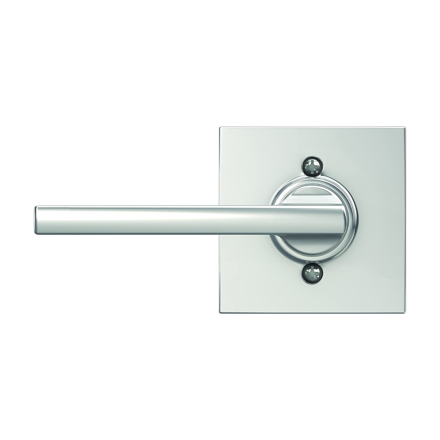Schlage F10 LAT 625 COL Latitude Lever with Collins Trim Hall & Closet Passage Door Lock, Bright Chrome