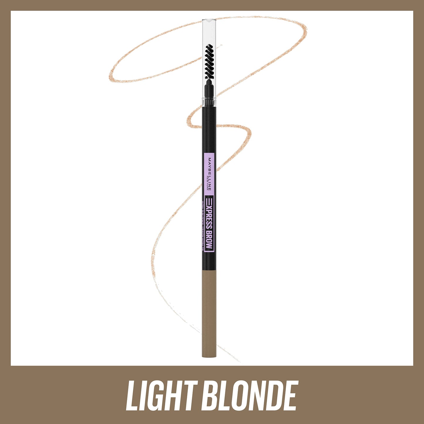 Maybelline Brow Ultra Slim Defining Eyebrow Makeup Mechanical Pencil With 1.55 MM Tip And Blending Spoolie For Precisely Defined Eyebrows, Light Blonde, 0.003 oz.