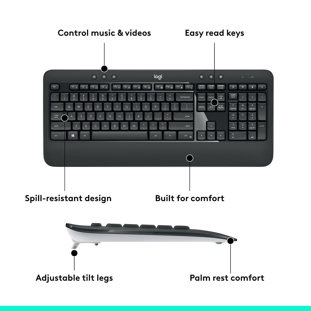 Logitech MK540 Wireless Keyboard Mouse Combo