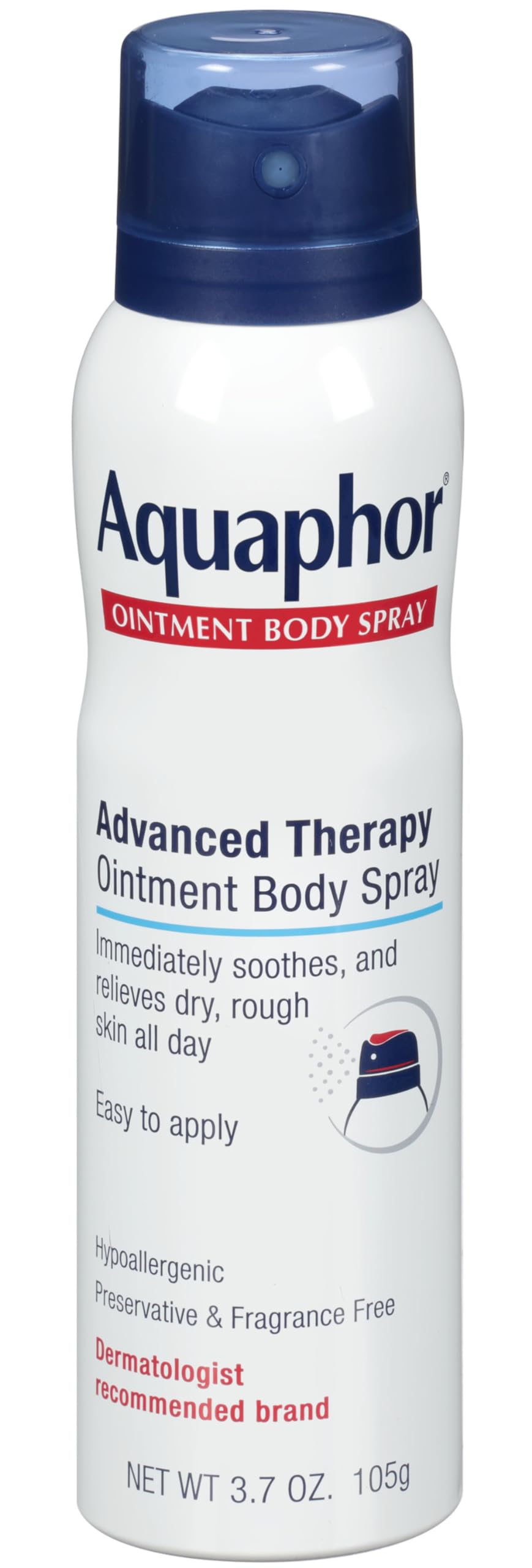 Aquaphor Ointment Body Spray - Moisturizes and Heals Dry, Rough Skin - 3.7 oz. Spray Can, 4 Pack