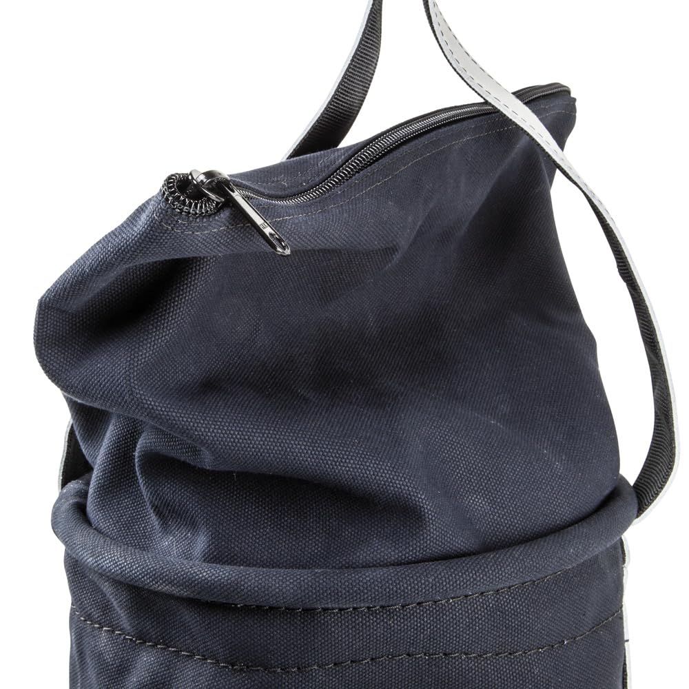 Klein Tools 5104CLRFR Canvas Bucket, Flame-Resistant Top Closing Tool Bucket, with Double-Reinforced Bottom, 100-Pound Load Rated