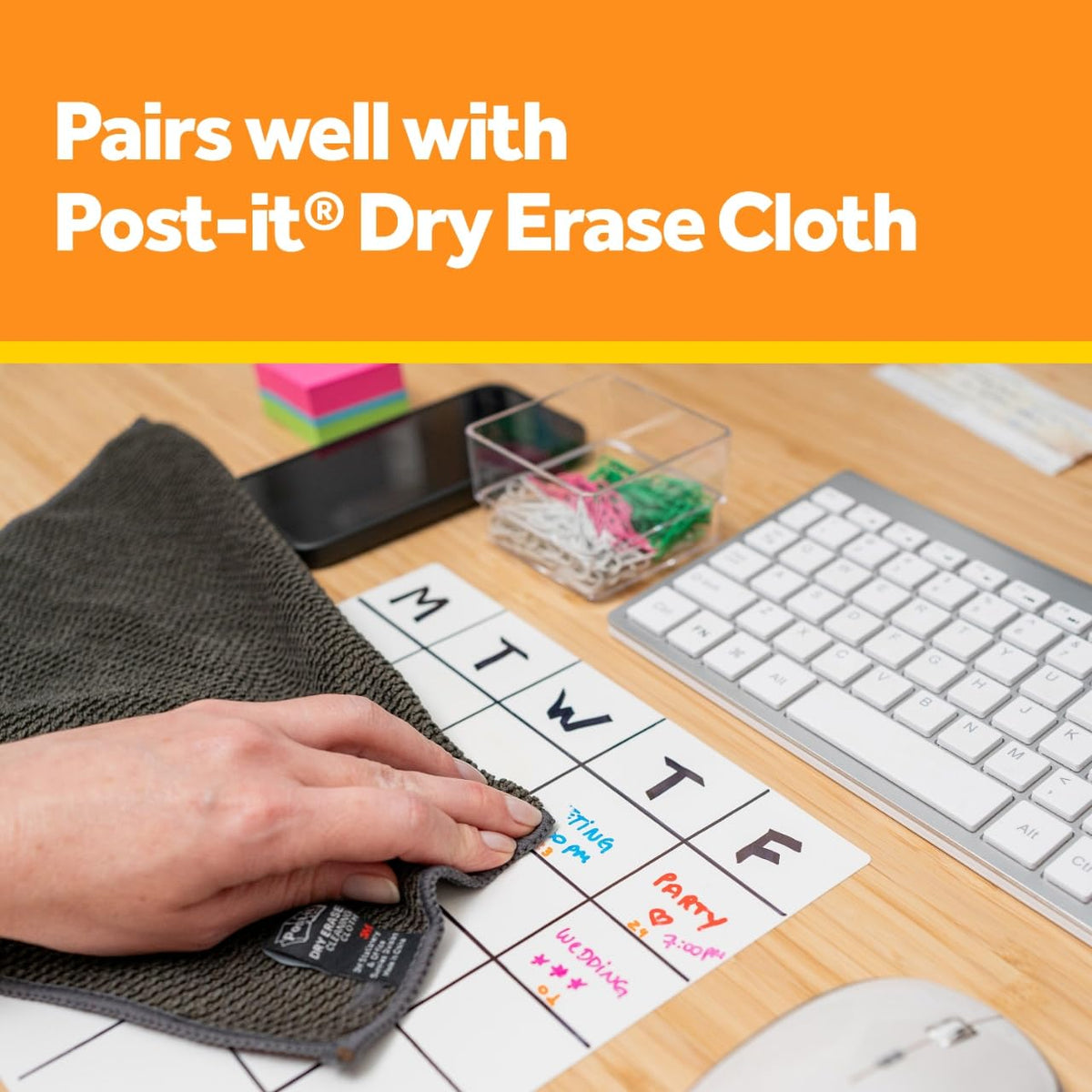 Post-it® Dry Erase Accessory Tray, 1 Accessory Tray, 4 Strips