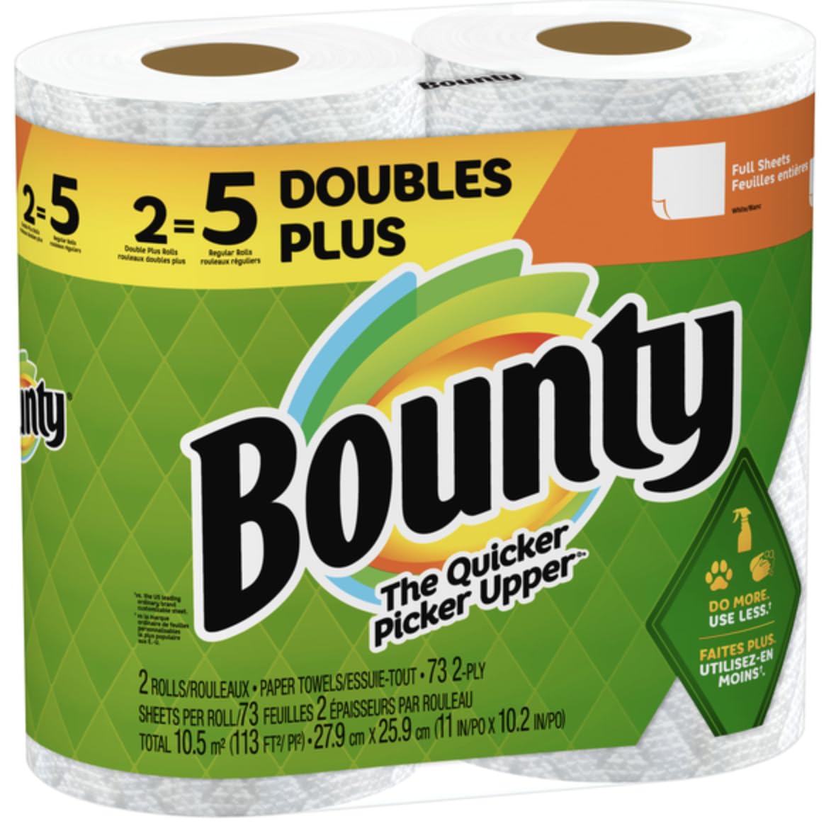 Bounty Full Sheets Huge 2-Ply Paper Towels, Pack Of 2 Rolls (3 packs)