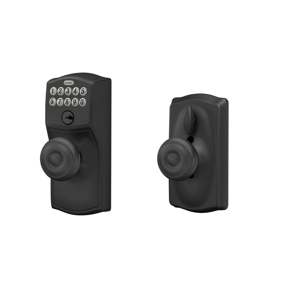 SCHLAGE FE595 CAM 622 GEO Keypad Entry with Flex Electronic Lock, Matte Black