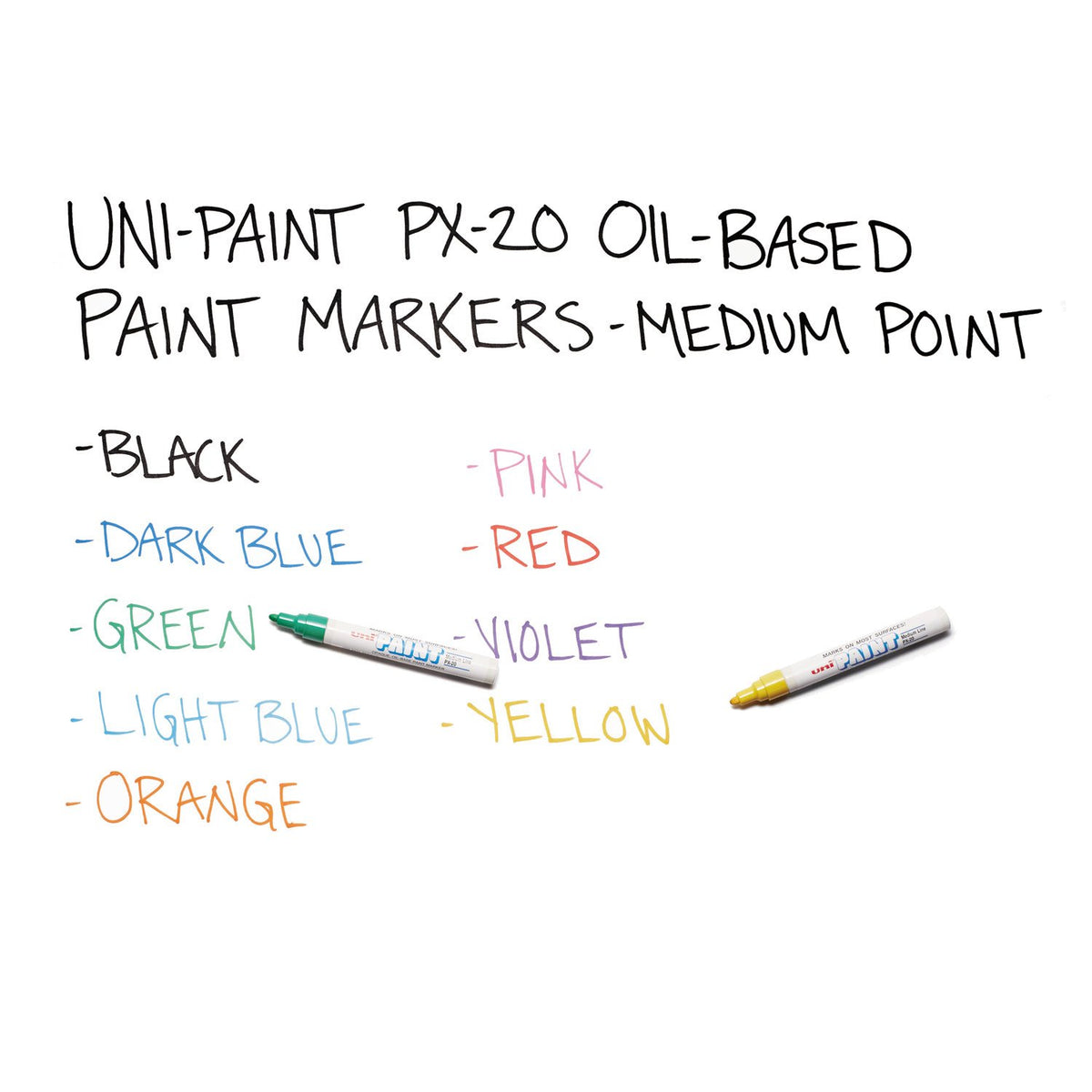 Uni-Paint PX-20 Oil-Based Paint Marker, Medium Point, Green, 1-Count
