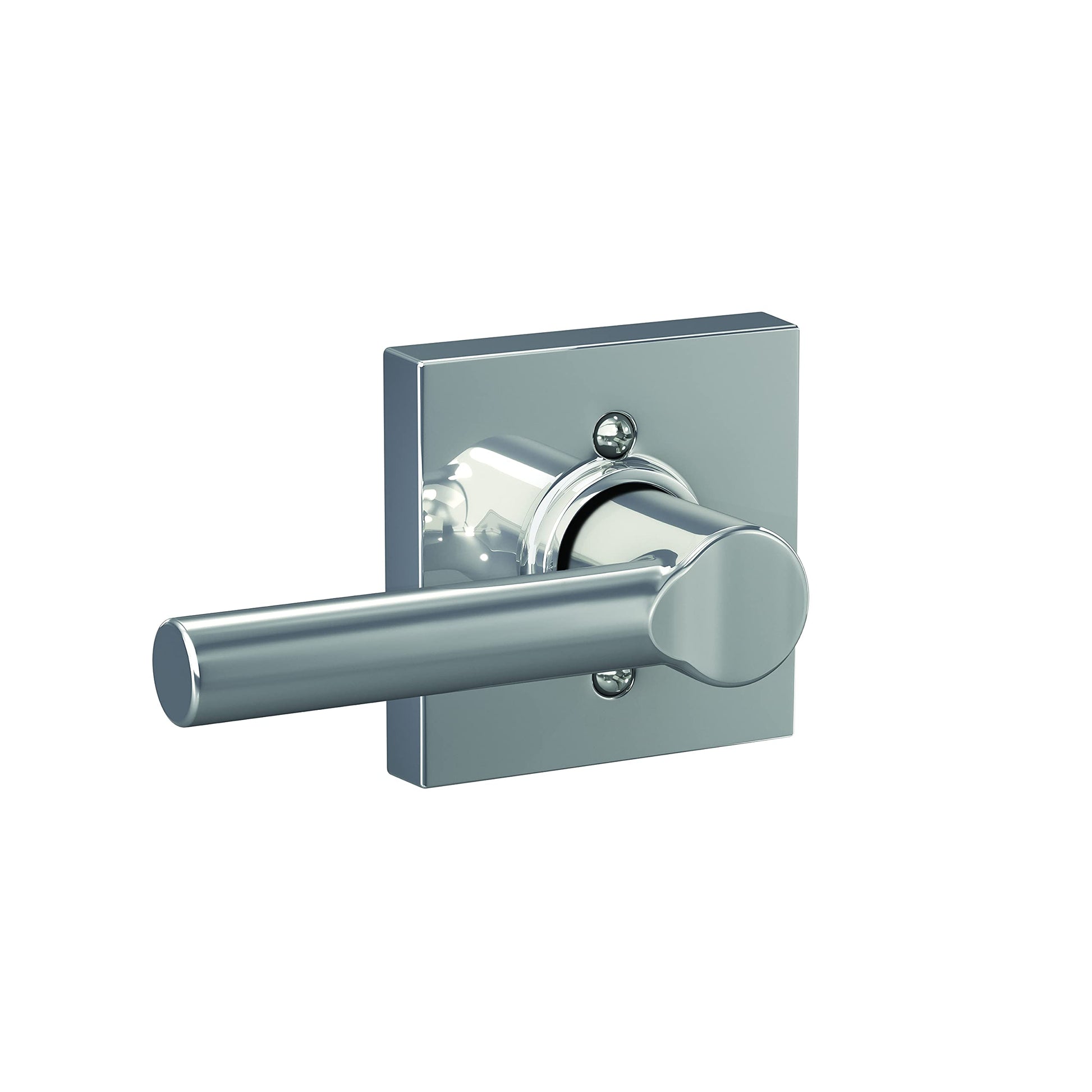 Schlage F10 BRW 625 COL Broadway Lever with Collins Trim Hall & Closet Passage Door Lock, Bright Chrome