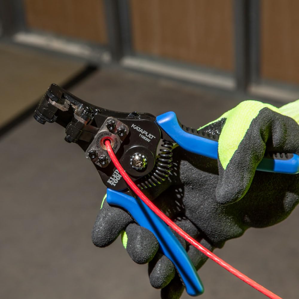 Klein Tools 11063W Wire Cutter / Stripper, Heavy Duty Automatic Tool for 8-20 AWG Solid and 10-22 AWG Stranded Electrical Wire