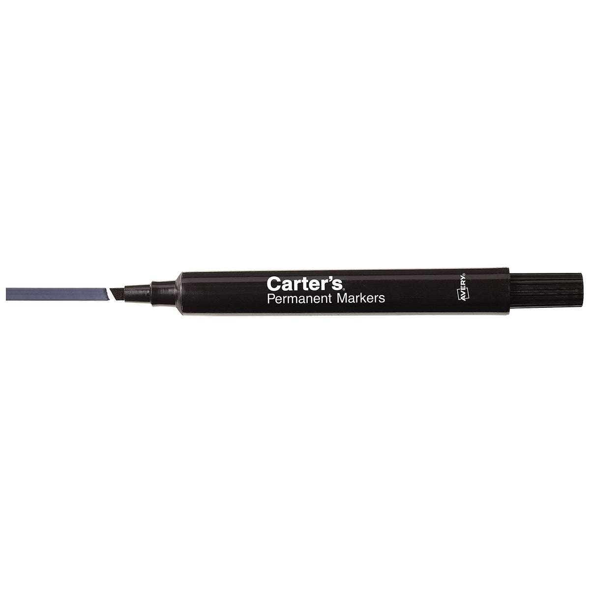 AVERY Carter's Permanent Markers, Chisel Tip, Large Desk-Style Size, 12 Black Markers (27178)