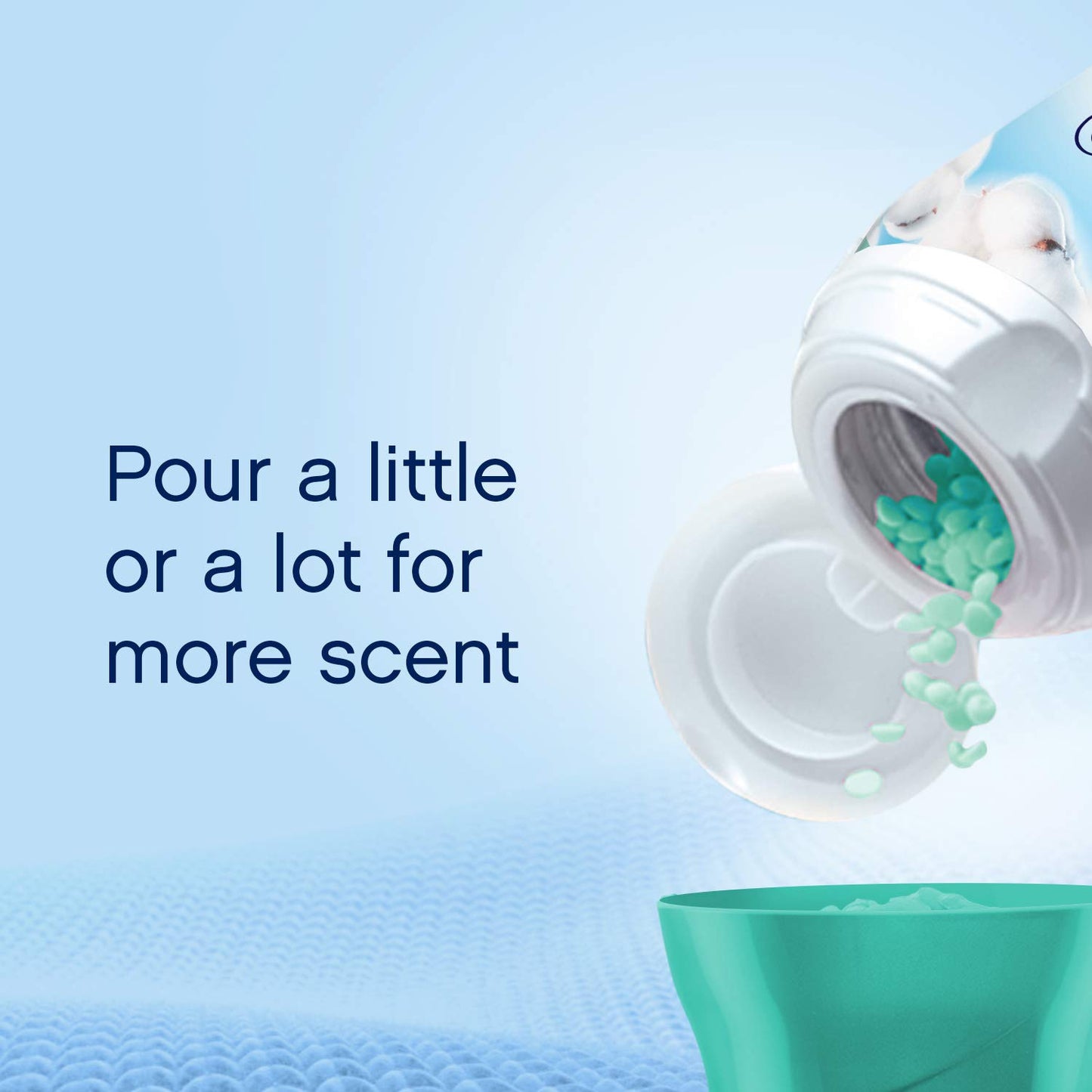 Downy Laundry Scent Booster Beads For Washer, Cool Cotton, 10 oz, Pack of 4