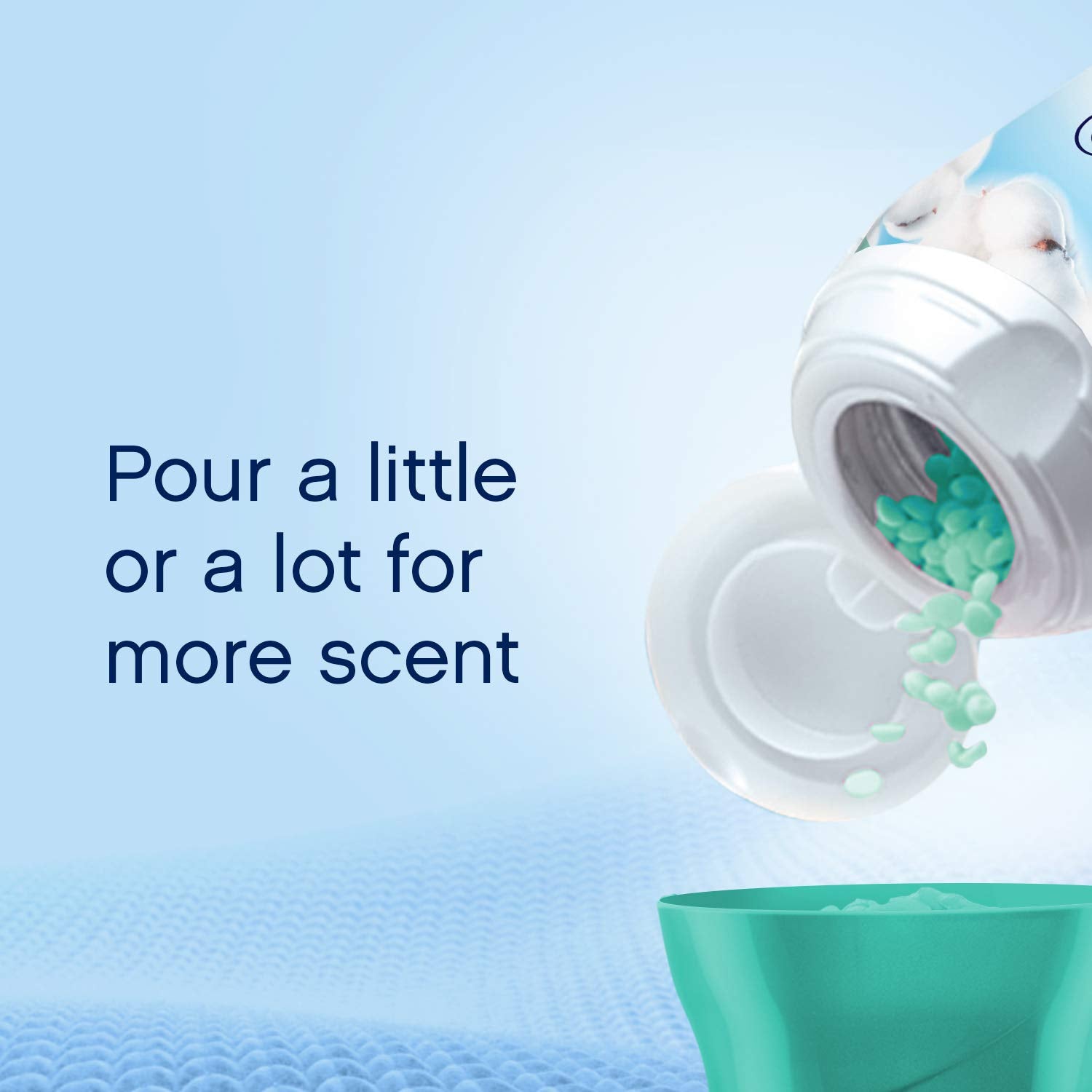 Downy Laundry Scent Booster Beads For Washer, Cool Cotton, 10 oz, Pack of 4