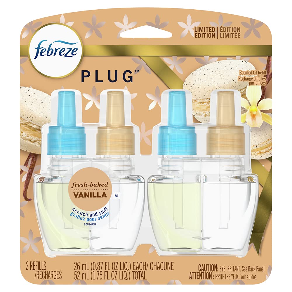 Febreze Plug 2-Pack Fresh-Baked Vanilla Scented Oil Refill