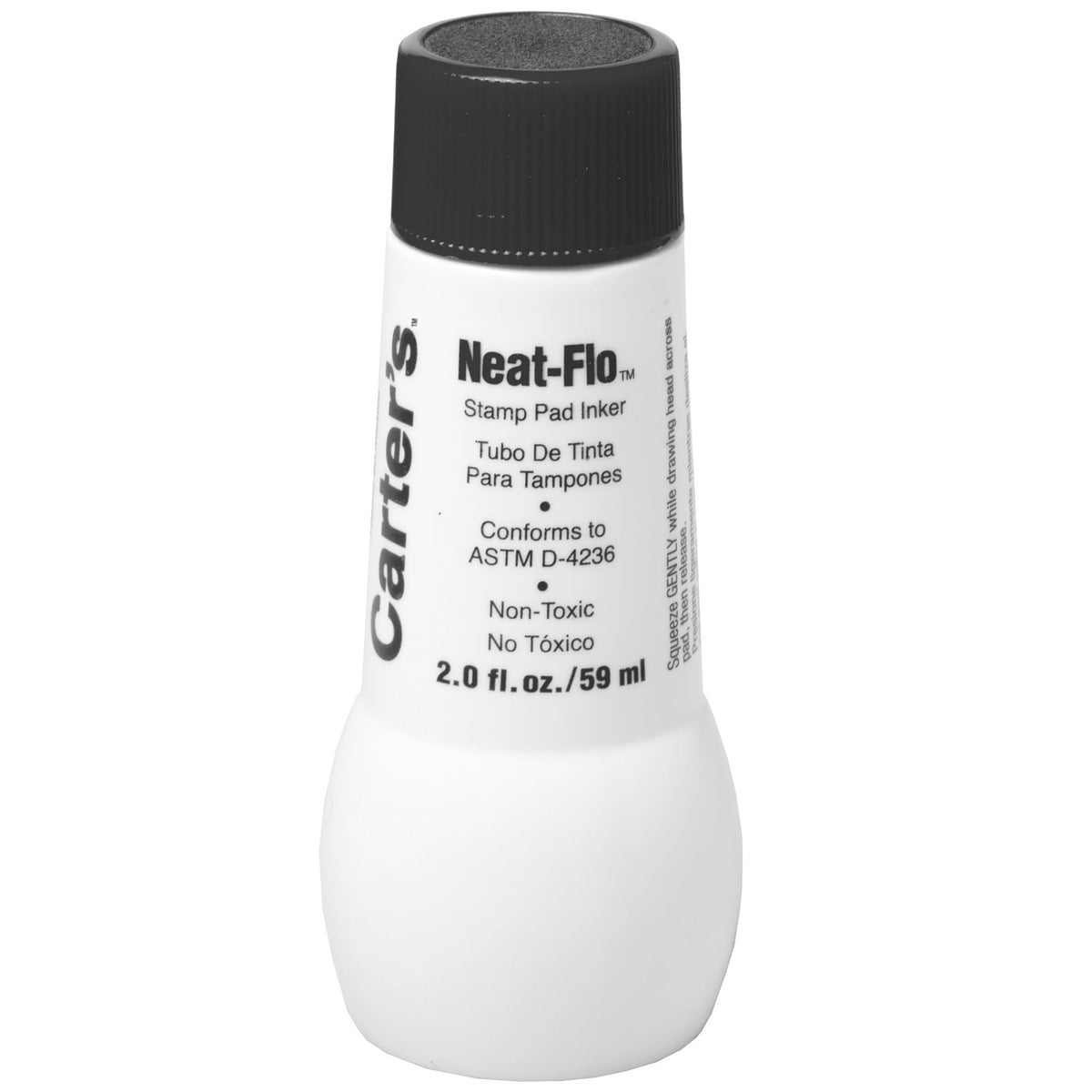 Carter's Neat-Flo Stamp Pad Ink Refill for Black Stamp Pads, 2 oz Bottle (21448)