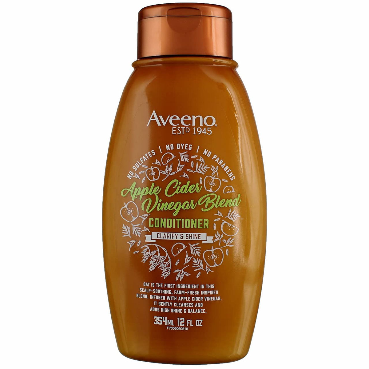 Aveeno Conditioner Apple Cider Vinegar 12 Ounce (354ml) (3 Pack)