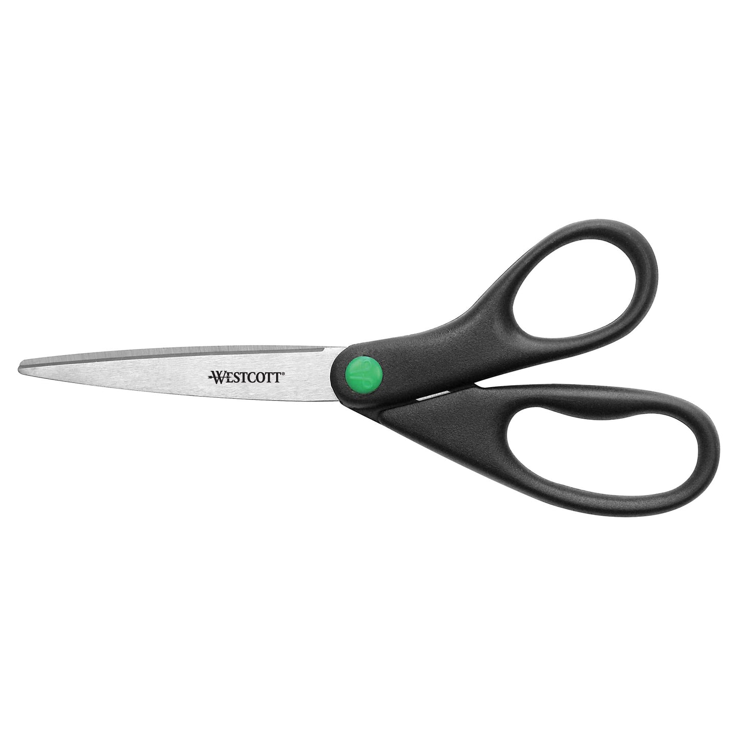 Wescott Kleenearth Recycled Stainless Steel Scissors, 8" Straight, Black (41418)