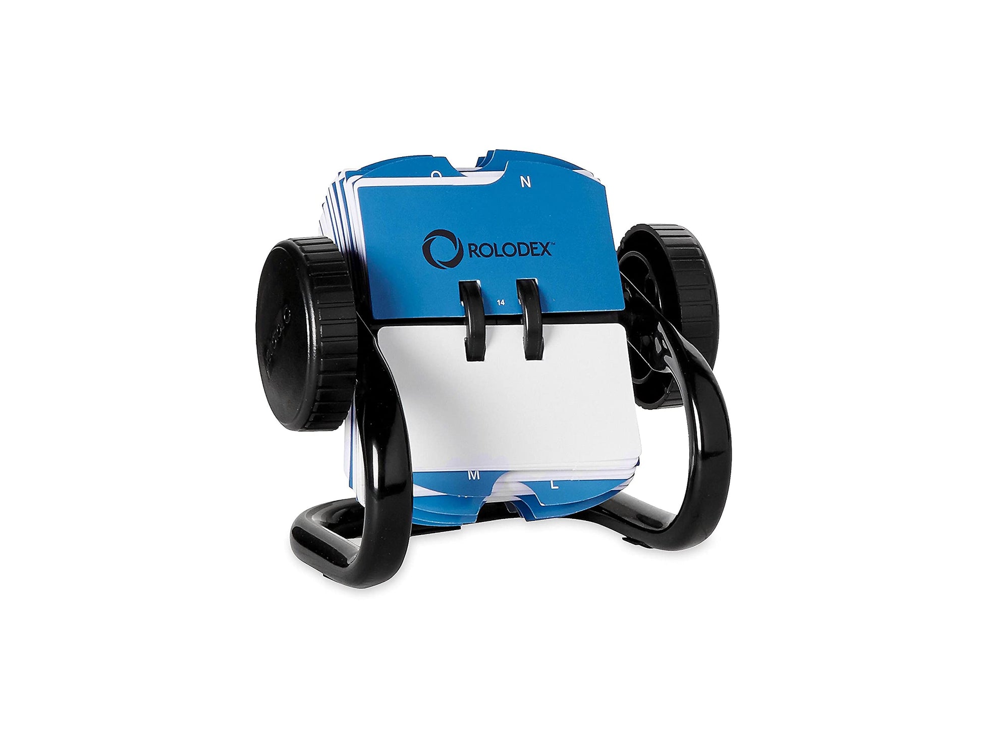 Rolodex Mini 66700 Open Rotary Card File Holds 250 1 3/4 x 3 1/4 Card Size Black