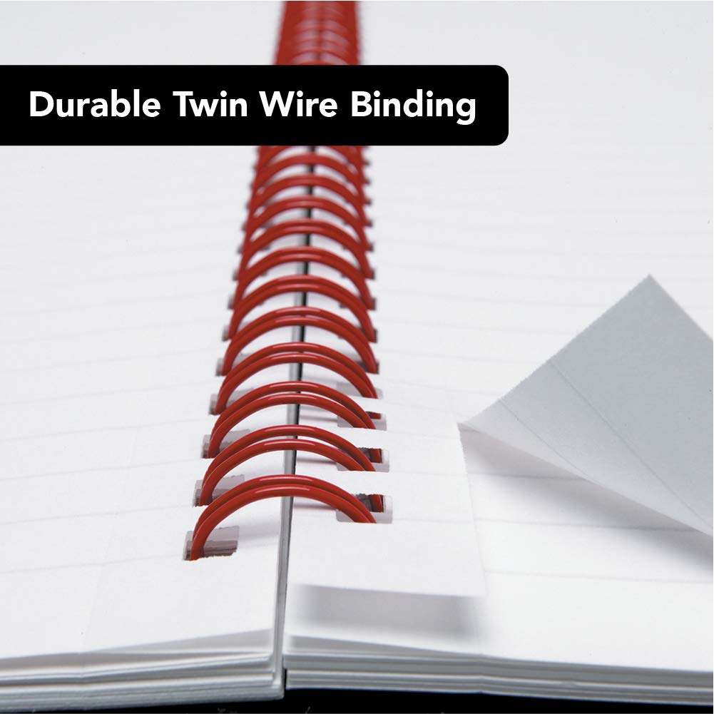 Black n Red Notebook Wirebound Polypropylene 90gsm Ruled 140 Pages A4 Ref E67008 [Pack of 5]
