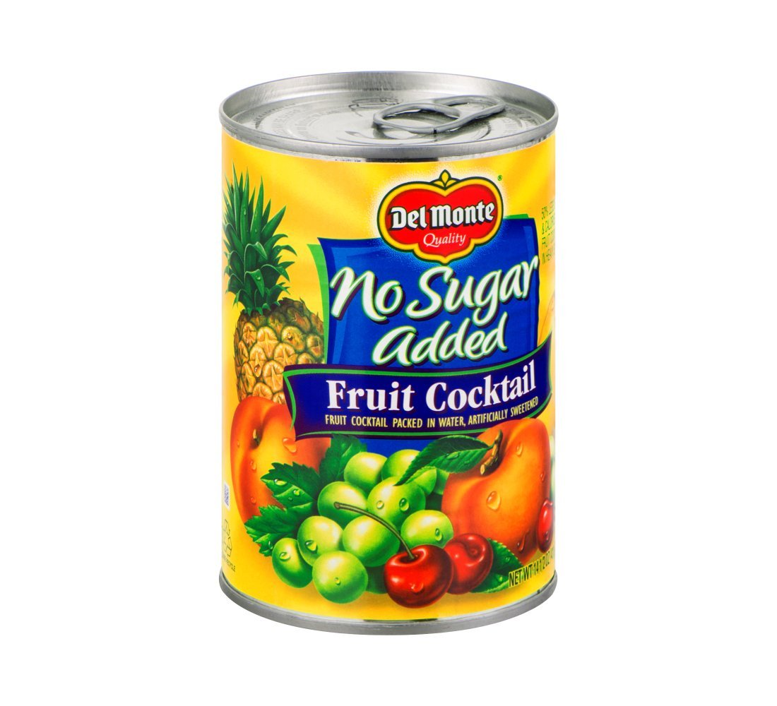 DEL MONTE No Sugar Added Fruit Cocktail, Canned Fruit, 12 Pack, 14.5 oz Can