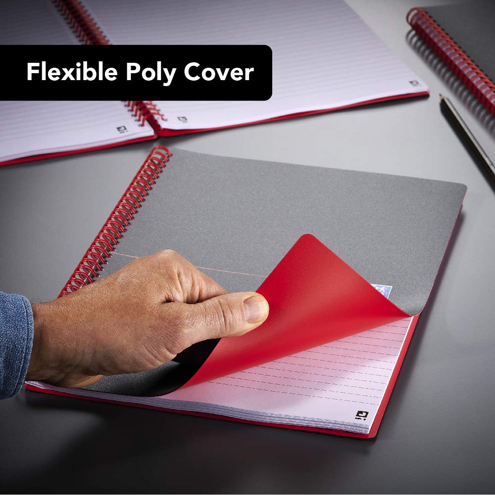 Black n Red Notebook Wirebound Polypropylene 90gsm Ruled 140 Pages A4 Ref E67008 [Pack of 5]