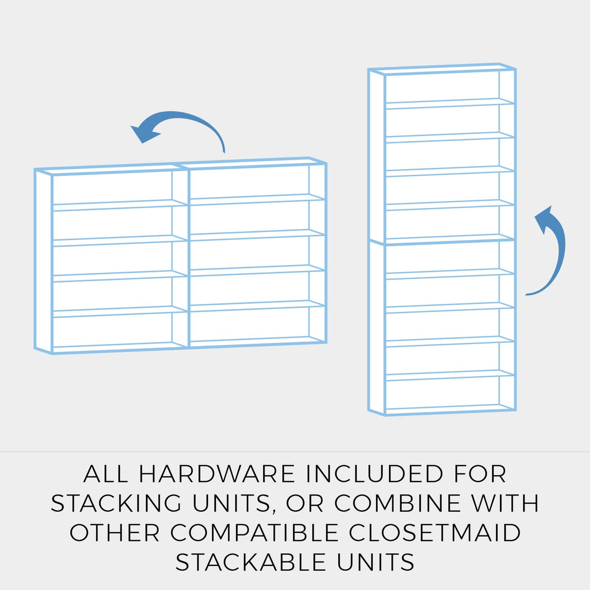 ClosetMaid 1565 Stackable 5-Shelf Organizer, White