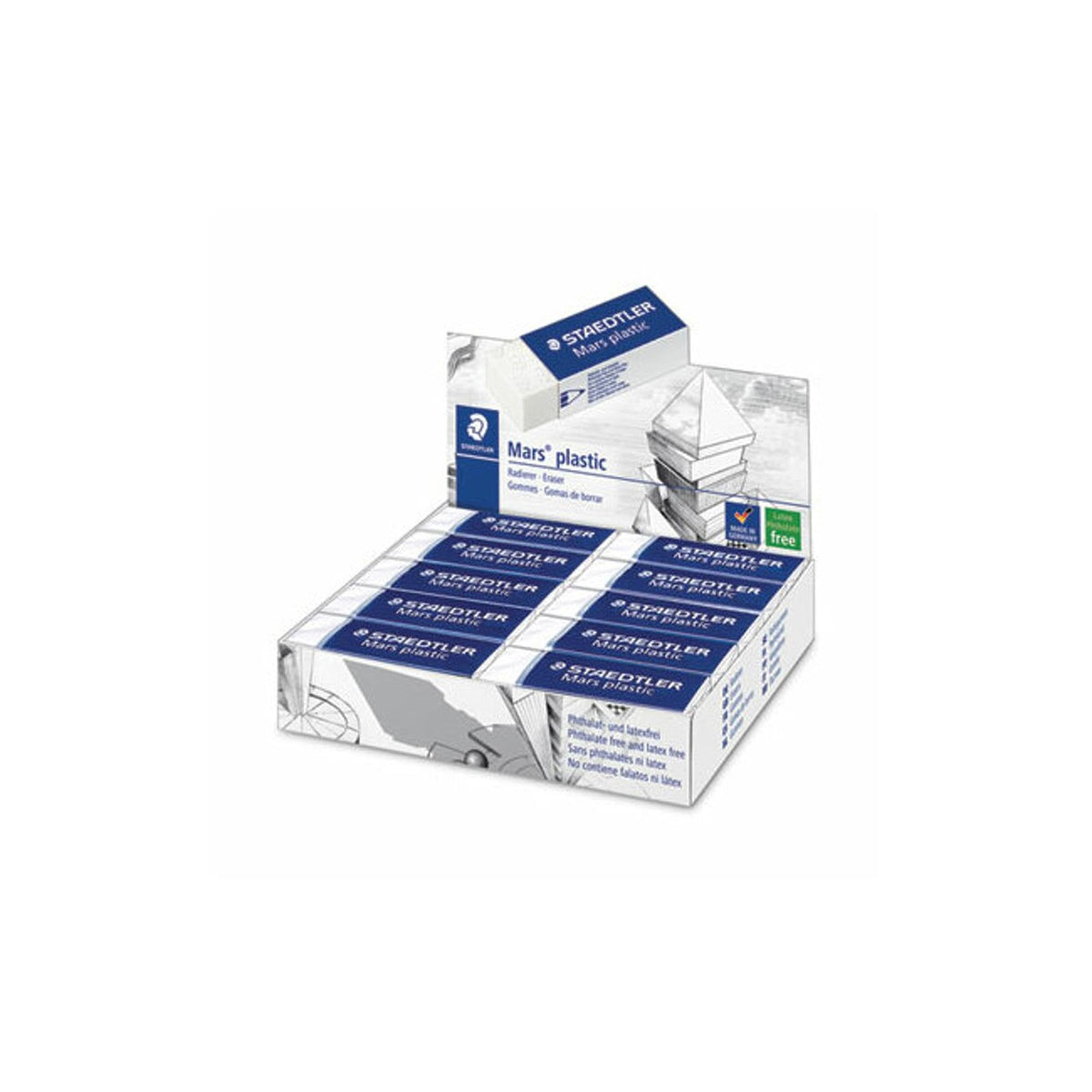 Staedtler 52650 Mars Eraser White Vinyl 20/Box