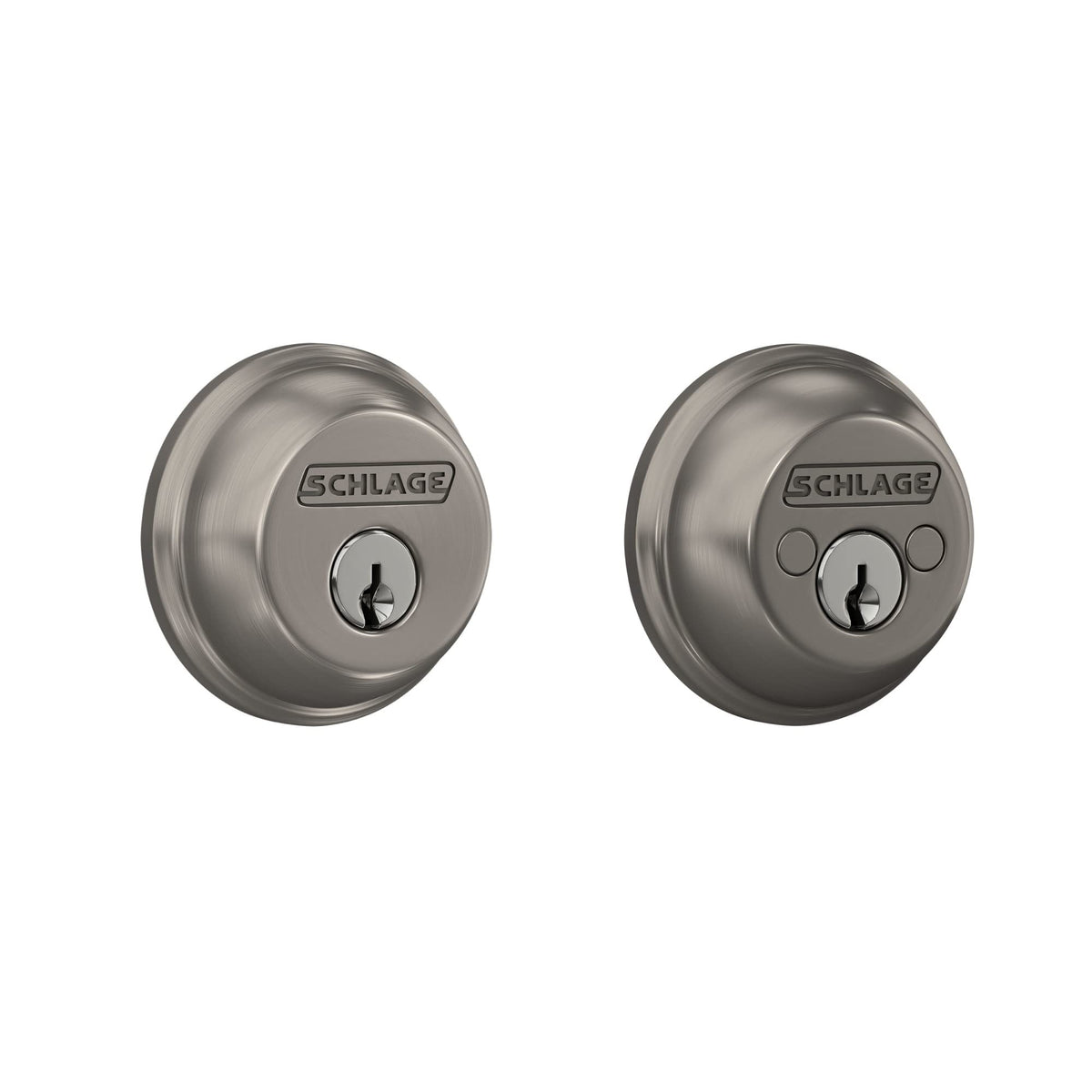 SCHLAGE B62N619 Deadbolt, Keyed 2 Sides, Satin Nickel