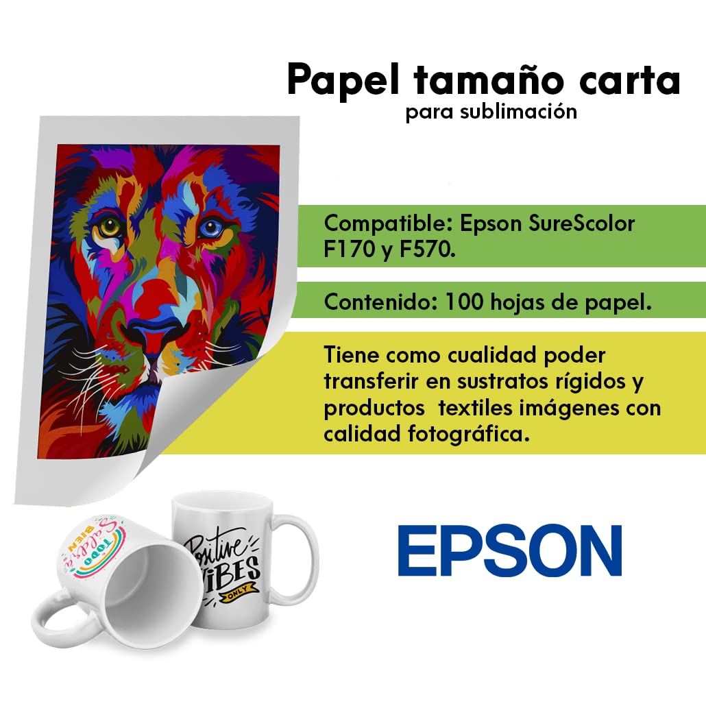 Epson Dye Sublimation 8.5" x 11" 100 Sheets Multi-Use Transfer Paper (S450361)