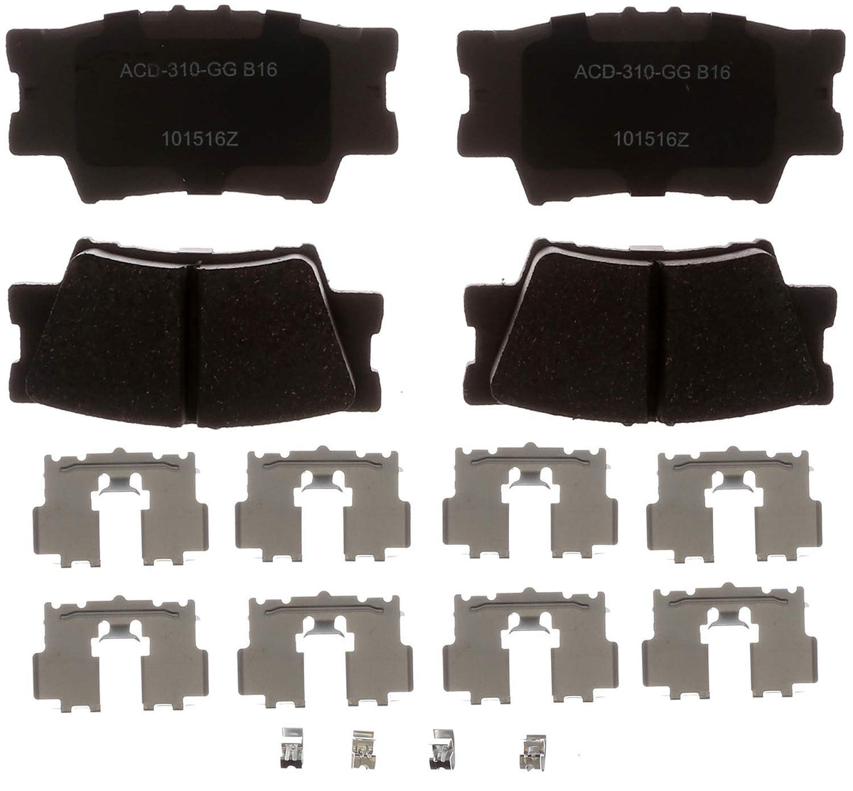 ACDelco Silver 14D1212CHF1 Ceramic Rear Disc Brake Pad Set with Clips