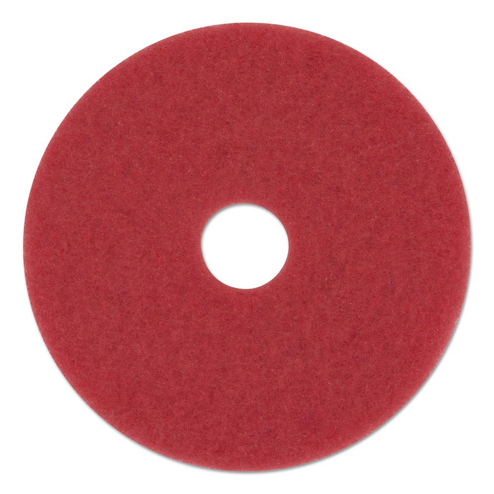 Boardwalk BWK4012RED 12 in. dia. Buffing Floor Pads - Red (5/Carton)