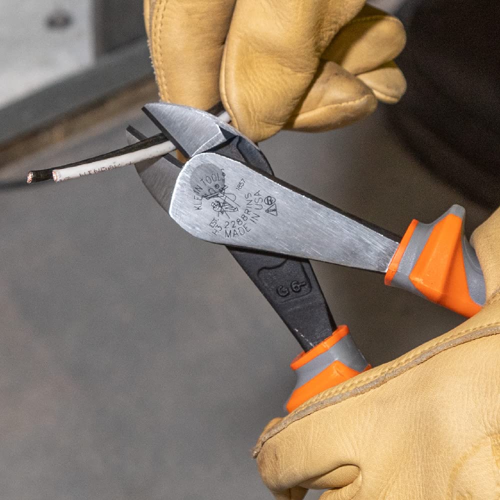 Klein Tools 9416R 1000V Insulated Plier and Wire Stripper Tool Kit, Made in USA, Side-Cutter, Diagonal-Cutter and Wire Stripper, 3-Piece