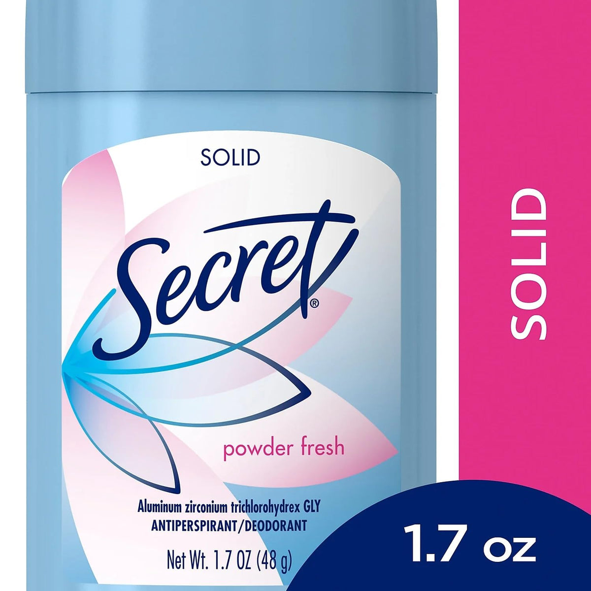 Secret Wide Solid Antiperspirant & Deodorant, Powder Fresh - 1.7 Oz 6-Pack