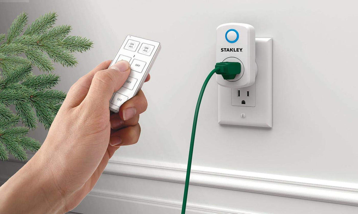 Stanley 37204 3-Pack Wireless Light Switch Remote System, 2 Transmitters, White