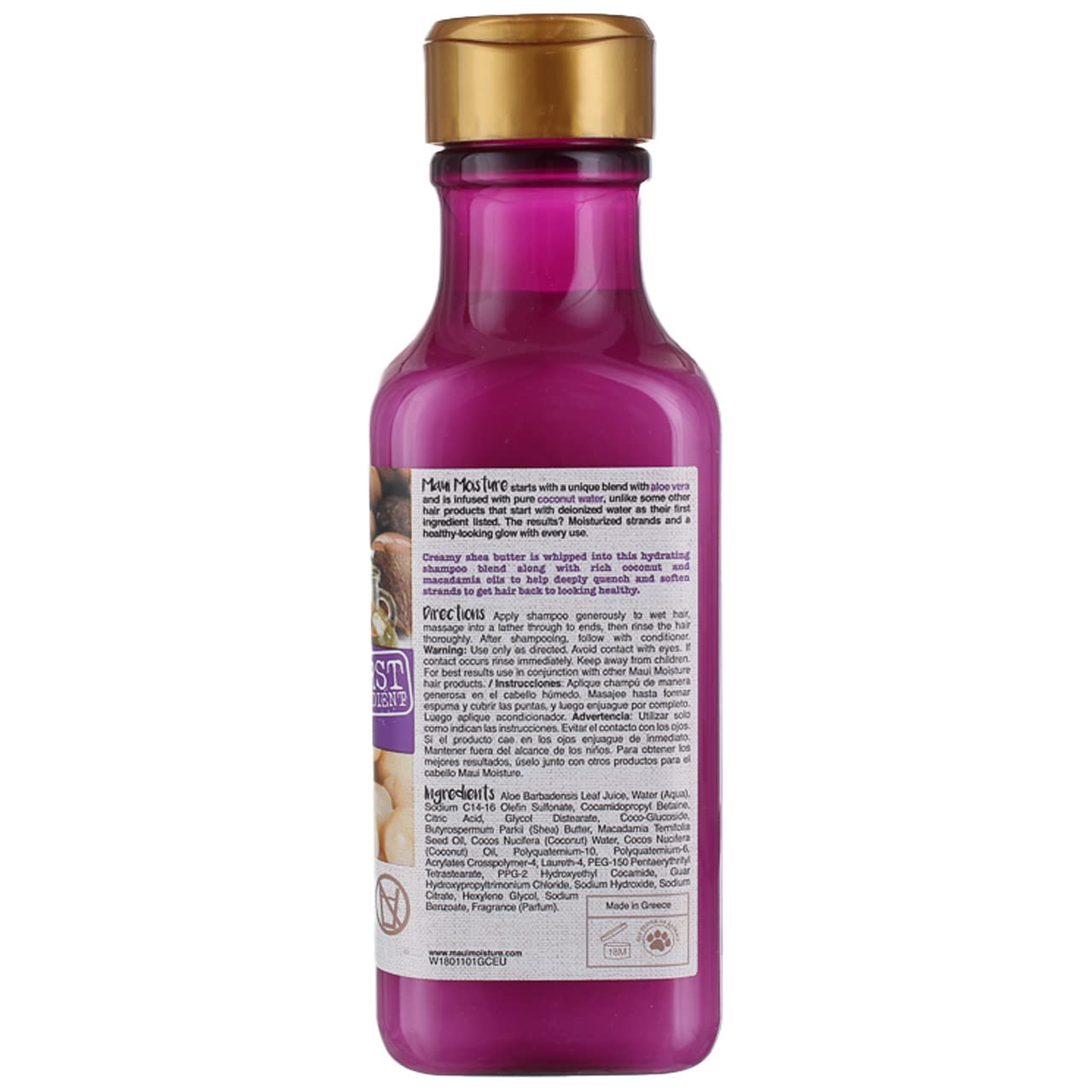 Maui Moisture Shampoo Shea Butter 13 Ounce (Heal & Hydrate) (Pack of 6)