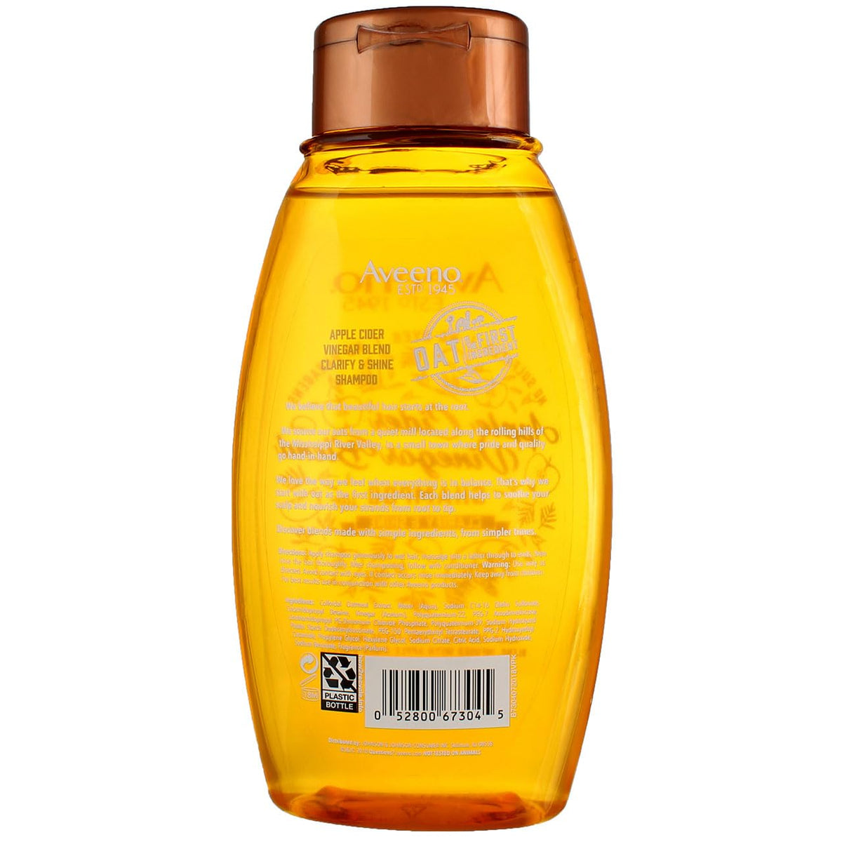 Aveeno Shampoo Apple Cider Vinegar Blend 12 Ounce (354ml) (6 Pack)