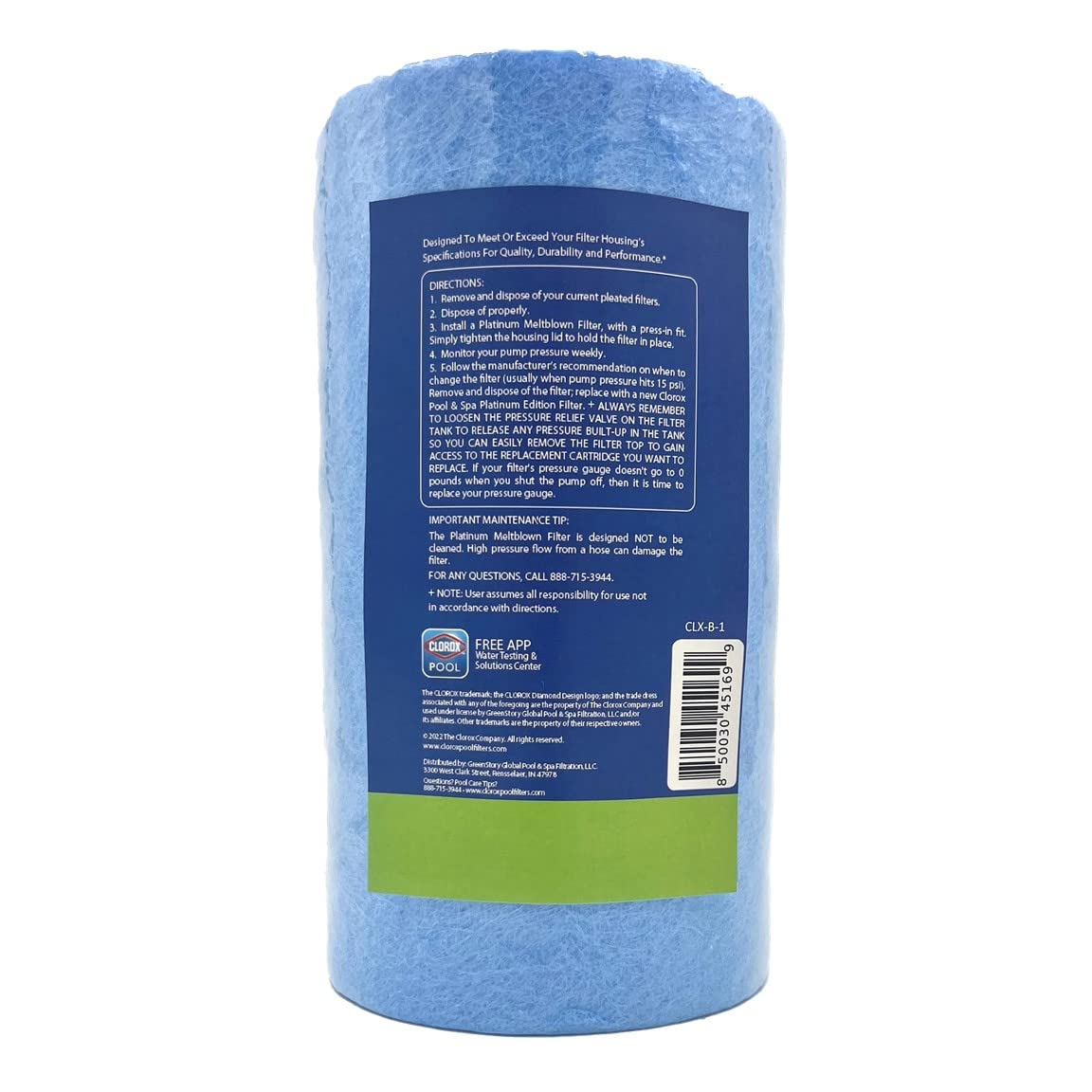 Clorox Pool&Spa Platinum Premium Pool Filtration Replacement for Intex Cartridge B 1-Pack 29005E FC-3752