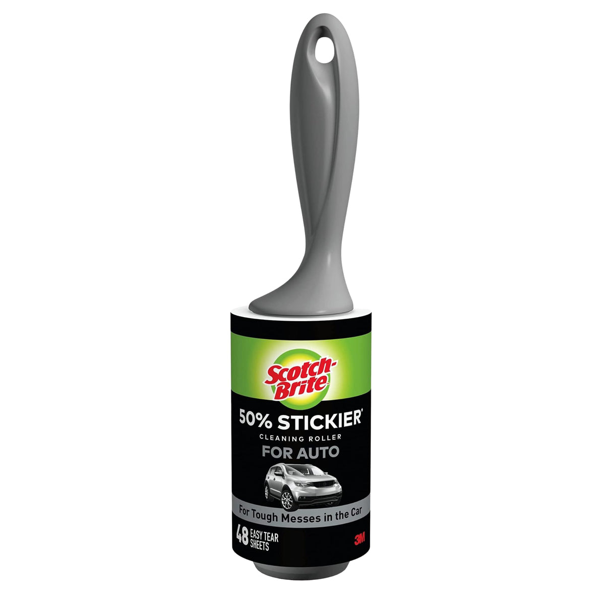 Scotch-Brite 50% Stickier Auto Lint Roller 4 Rollers 48 Sheets Per Roller (192 Sheets Total)