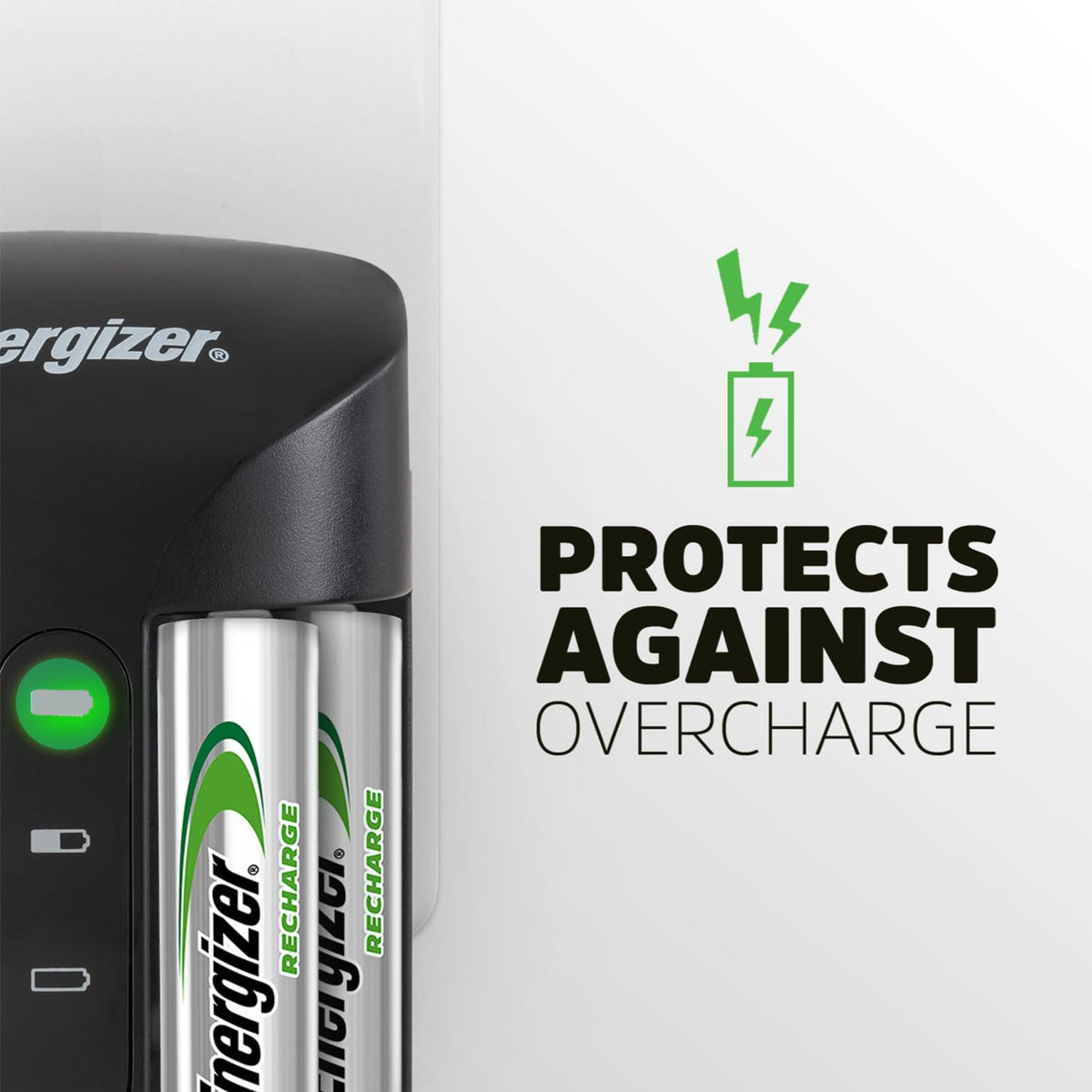 Energizer Recharge Pro Rechargeable AAA and AA Battery Charger With 4 NiMh Rechargeable AA Batteries, Provides a Full Charge in 3 Hours