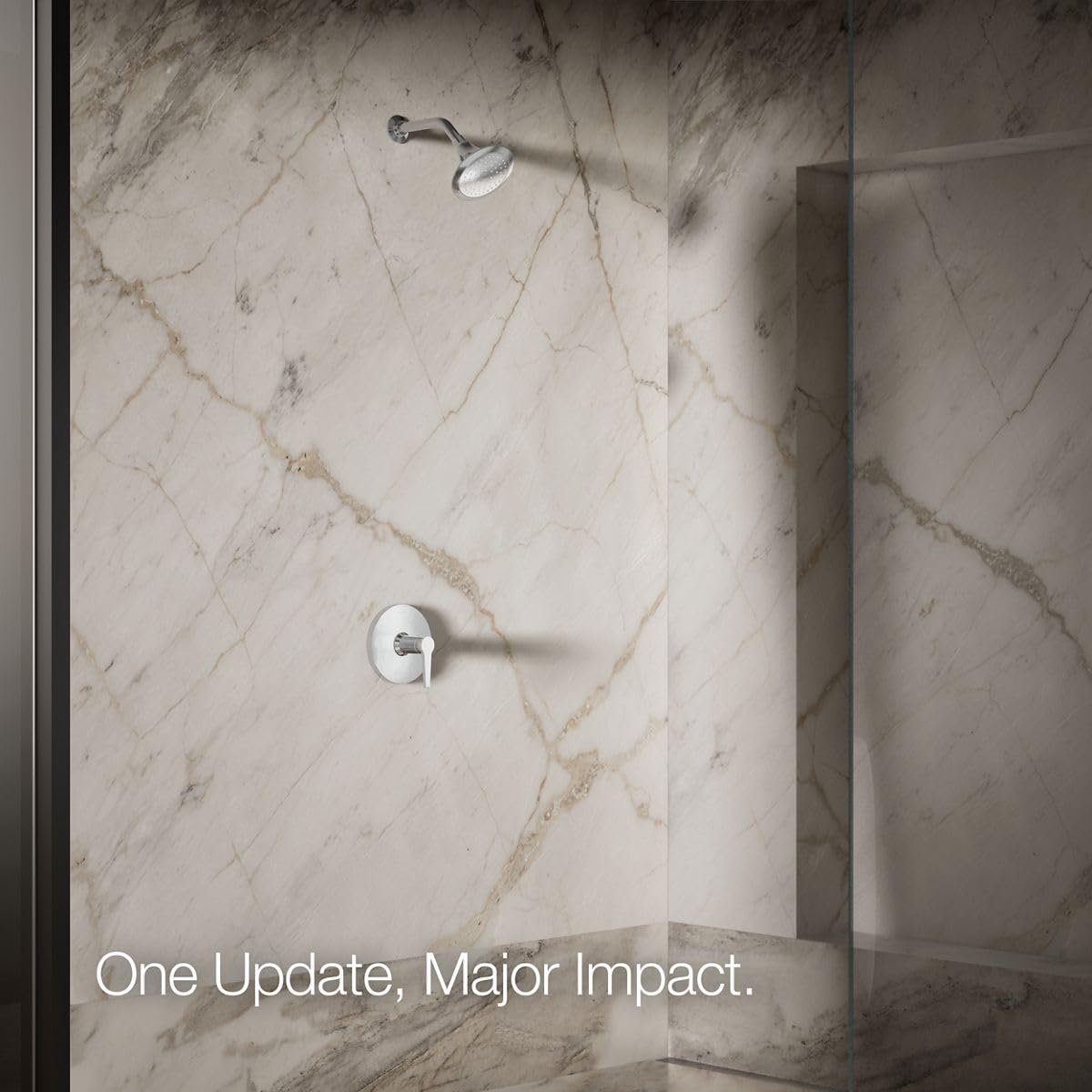 Kohler 10282-AK-CP Forté® Single-function showerhead, 2.5 gpm, Polished Chrome