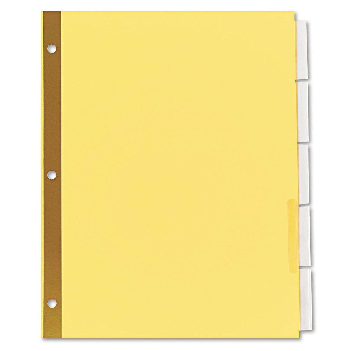 Universal UNV21875 11 in. x 8.5 in. 5-Tab Deluxe Extended Insertable Tab Indexes - Buff, Clear Tabs (6/Pack)