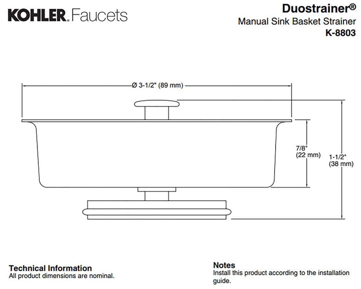 Duostrainer Sink Strainer Basket