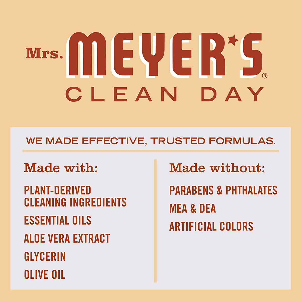 Mrs. MEYER'S Liquid Hand Soap Refill, Oat Blossom, 33 OZ
