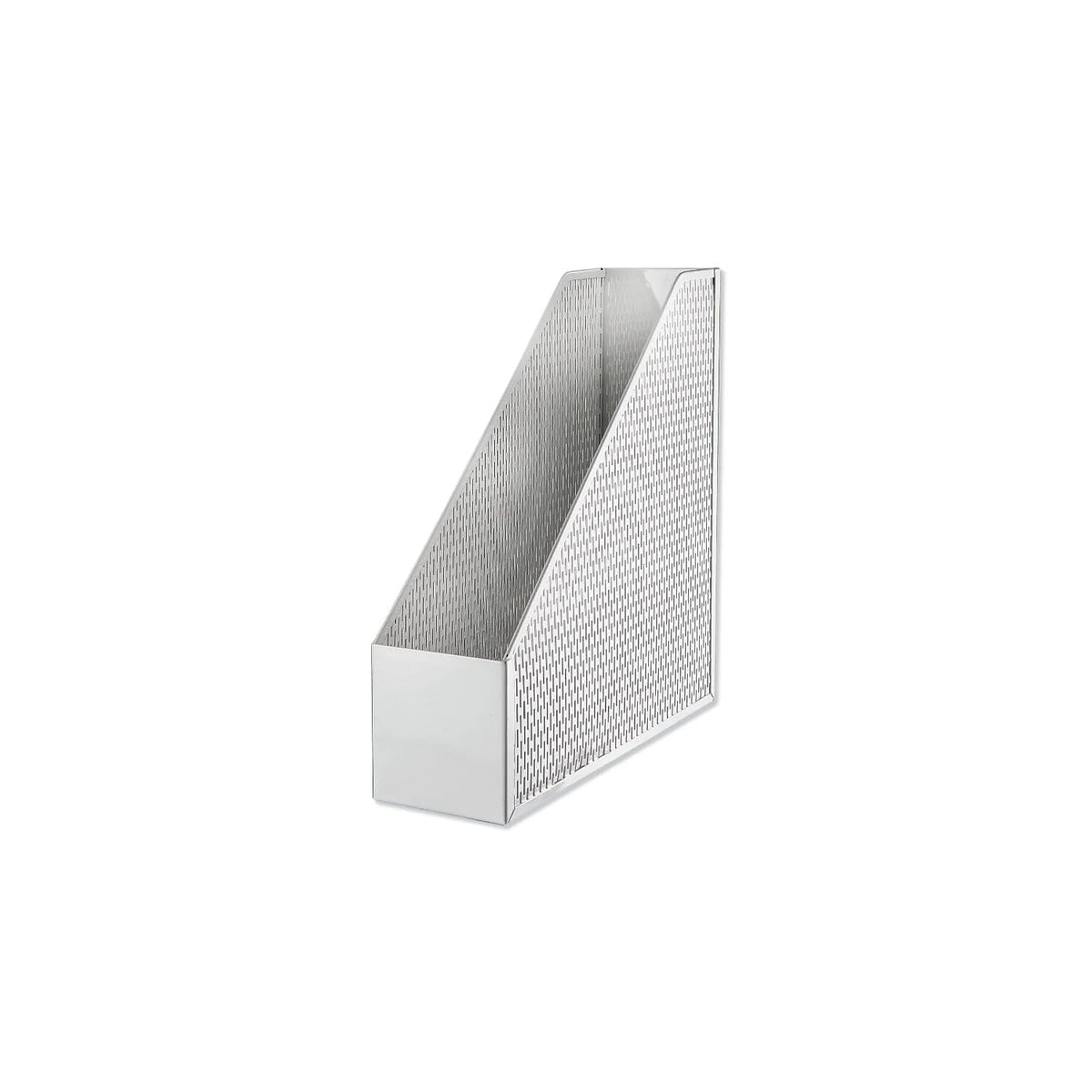 Artistic Urban Collection Punched Metal Magazine File, White (ART20004WH)