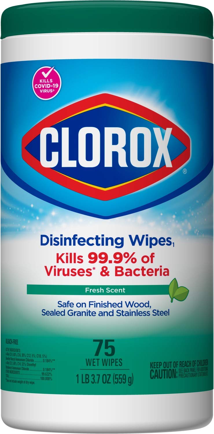 Clorox, Bleach Free Wipes, Fresh, 75 Count